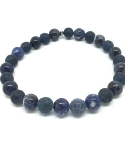Bracelet sodalite et agate givrée
