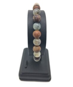 Bracelet agate mousse et jaspe brun
