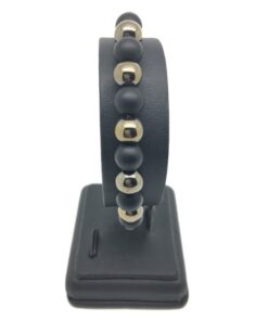 Bracelet hématite et onyx noir mat