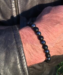 Bracelet Onyx mat et Hématite
