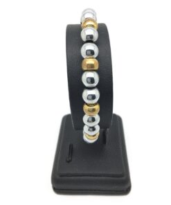 Bracelet hématite et métal doré