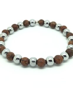 Bracelet hématite et jaspe