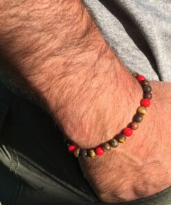 Bracelet jaspe et corail bambou