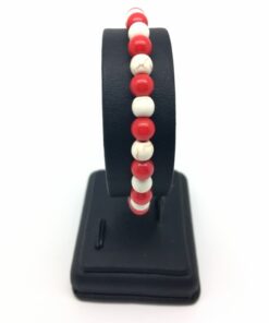 Bracelet howlite et corail bambou
