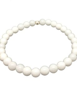 Bracelet agate blanche