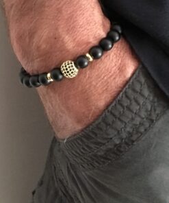 Bracelet en perle noir onyx