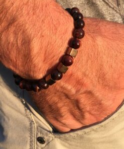 Bracelet oeil de taureau et pyrite