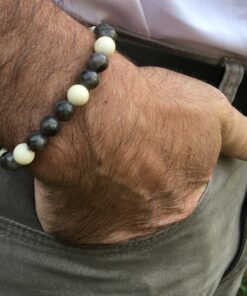 Bracelet en jaspe de 2 couleurs