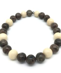 Bracelet en jaspe de 2 couleurs