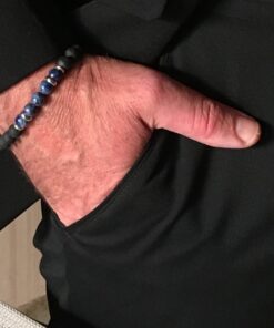 Bracelet Homme Terre Pierre de Lave et Sodalite