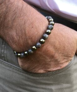 Bracelet en jaspe et hématite