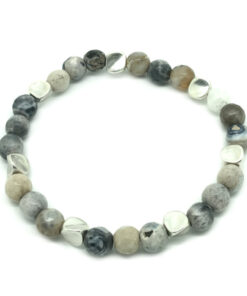 Bracelet en jaspe gris