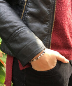 Bracelet en jaspe gris