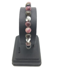 Bracelet en perle agathe violette