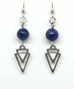 Boucle-d-oreille-femme-avec-perle-sodalite