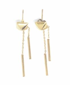 Boucle d'oreille acier couleur or carillon