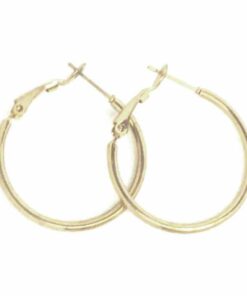 Boucle d'oreille acier couleur or créole moyenne