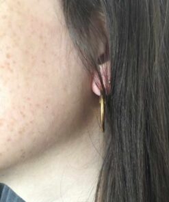 Boucle d'oreille acier couleur or créole moyenne