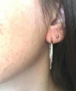 Boucle d'oreille acier créole