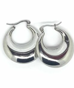 Boucle d'oreille acier créole sac