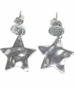 Boucle d'oreille acier étoile