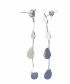 Boucle d'oreille acier fil de gouttes