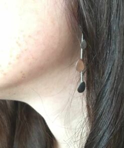 Boucle d'oreille acier fil de gouttes