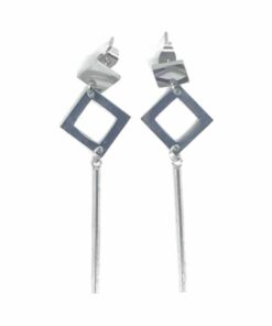 Boucle d'oreille acier géométrie