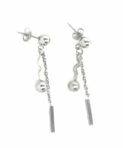 Boucle d'oreille acier petit serpentin