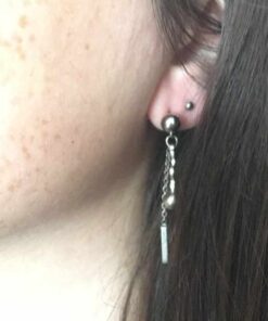 Boucle d'oreille acier petit serpentin