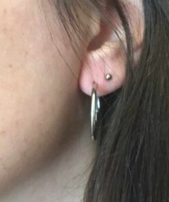 Boucle d'oreille acier petite créole