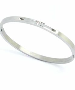 Bracelet acier 1 strass bis