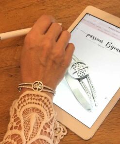 Bracelet acier couleur or rose chemin de fer