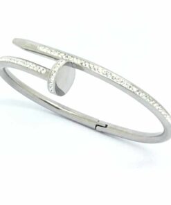Bracelet acier clou strass bis