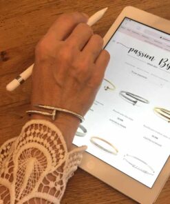 Bracelet acier clou strass ter