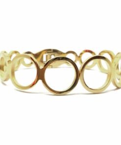Bracelet acier couleur jaune bulle