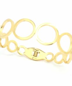 Bracelet acier couleur jaune bulle bis