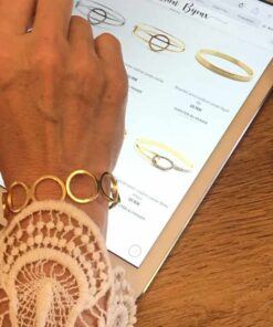 Bracelet acier couleur jaune bulle