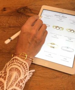 Bracelet acier couleur jaune cercle ter