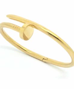 Bracelet acier couleur jaune clou bis