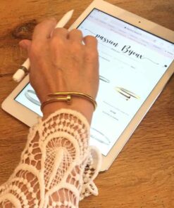 Bracelet acier couleur jaune clou
