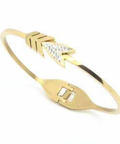 Bracelet acier couleur jaune flèche