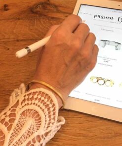 Bracelet acier couleur jaune ligne fin