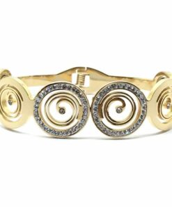Bracelet acier couleur jaune tourbillon