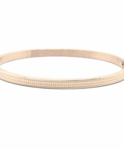 Bracelet acier couleur or rose chemin de fer