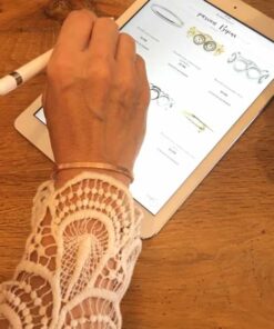 Bracelet acier couleur or rose chemin de fer