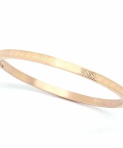 Bracelet acier fin signe infini grec bis