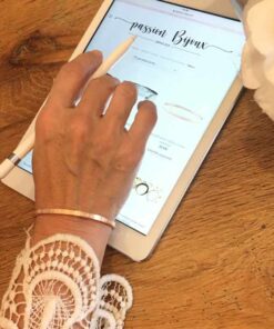 Bracelet acier fin signe infini grec