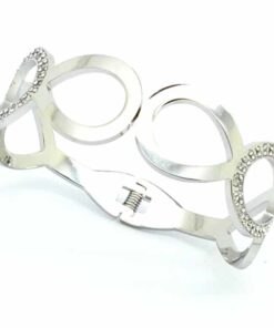 Bracelet acier goutte strass bis