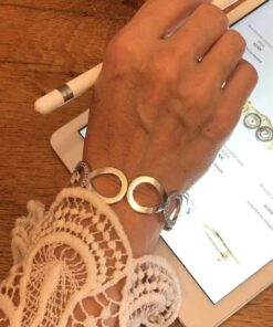 Bracelet acier goutte strass